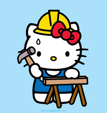 Hello Kitty as a construction worker